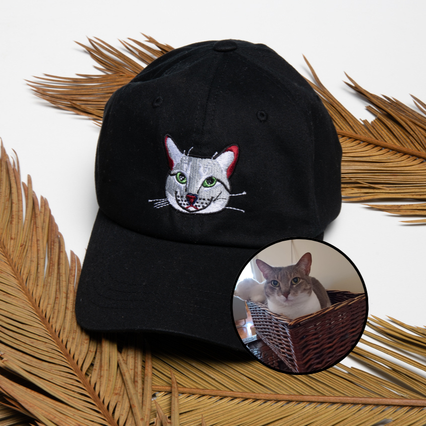 Custom Cap with Pet Portrait