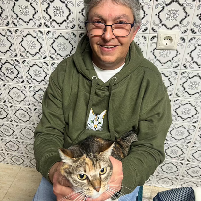 Embroidered Hoodie with Pet Portrait